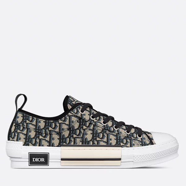 Dior B23 League Low-Top Sneaker Beige and Black Oblique Canvas