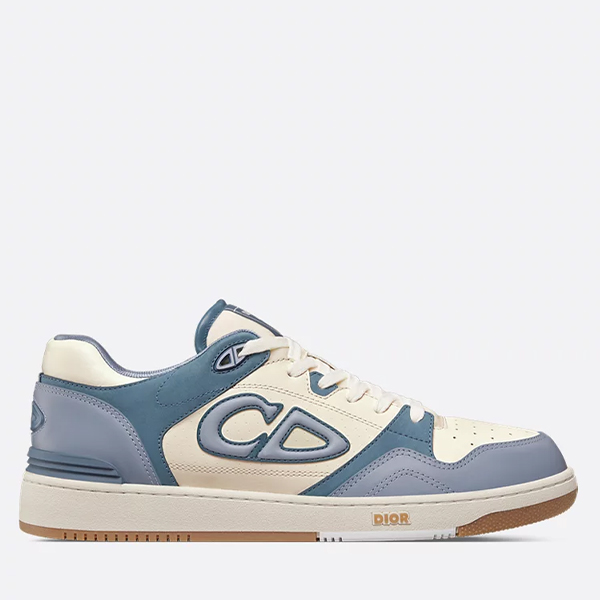 Dior B57 Dribble Low-Top Sneaker Blue and Cream Smooth Calfskin