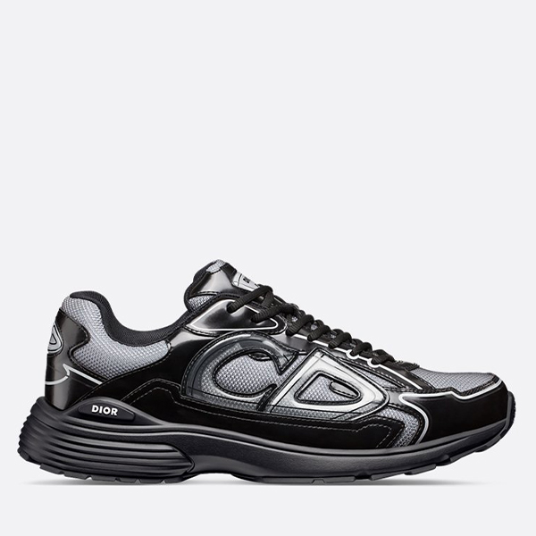 Dior B30 Countdown Sneaker Light Gray Technical Mesh and Black - US M 8