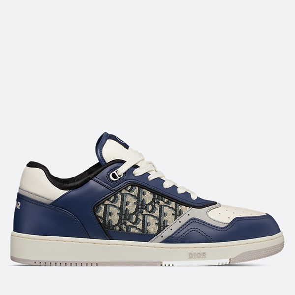 WMS Dior B27 Uptown Low-Top Sneaker Blue, Cream and Dior Gray Smooth Calfskin