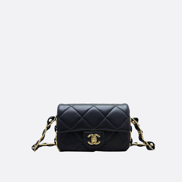 Chanel Mini Flap Bag Black Caviar & Gold-Tone Metal