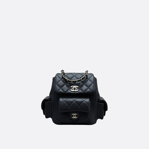 Chanel Urban Spirit Backpack Caviar Black & Silver-Tone Metal
