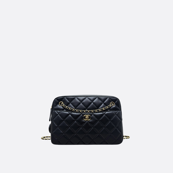 Chanel Camera Bag Black & Gold-Tone Metal