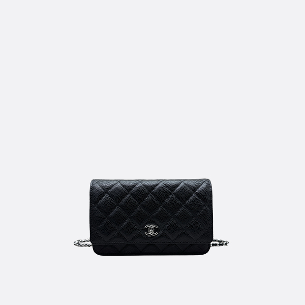 Chanel Wallet on Chain Black Caviar & Silver-Tone Metal