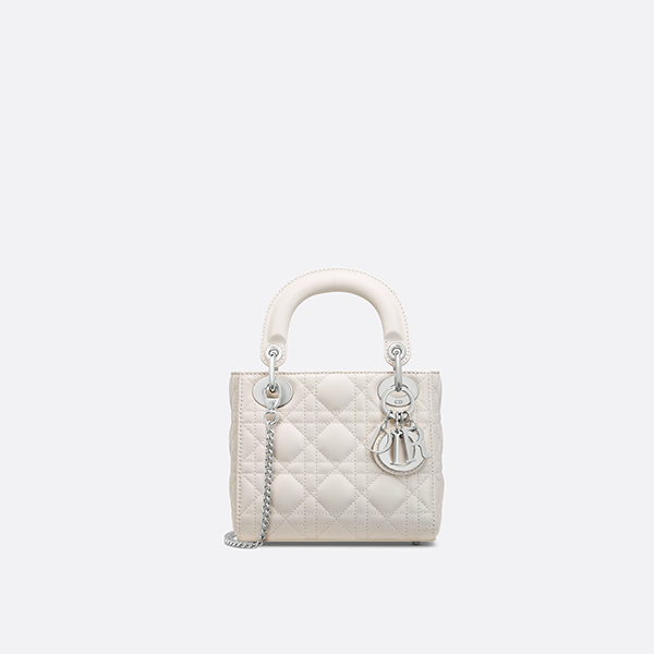 Mini Lady Dior Bag Latte Cannage Lambskin