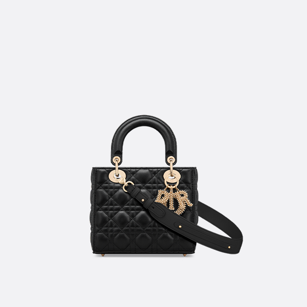Small Lady Dior My ABCDior Bag Black Cannage Lambskin