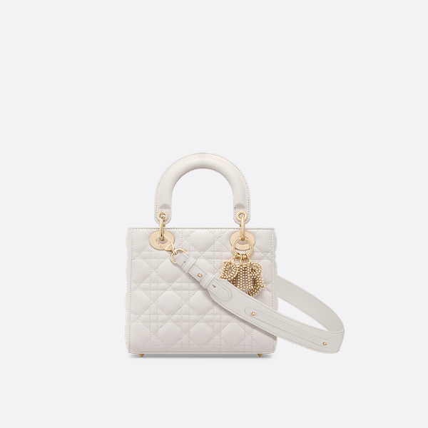Small Lady Dior My ABCDior Bag Latte Cannage Lambskin
