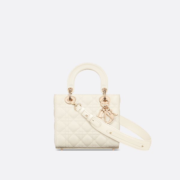Small Lady Dior My ABCDior Bag Latte Cannage Lambskin