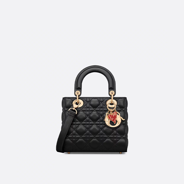 Dioramour Small Lady Dior Bag Black Cannage Lambskin