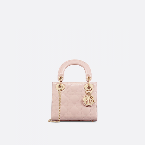 Mini Lady Dior Bag Powder Pink Patent Cannage Calfskin