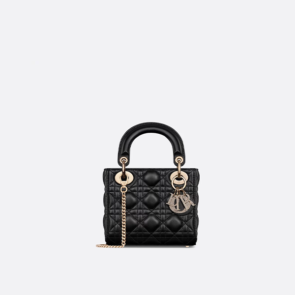 Mini Lady Dior Bag Black Cannage Lambskin
