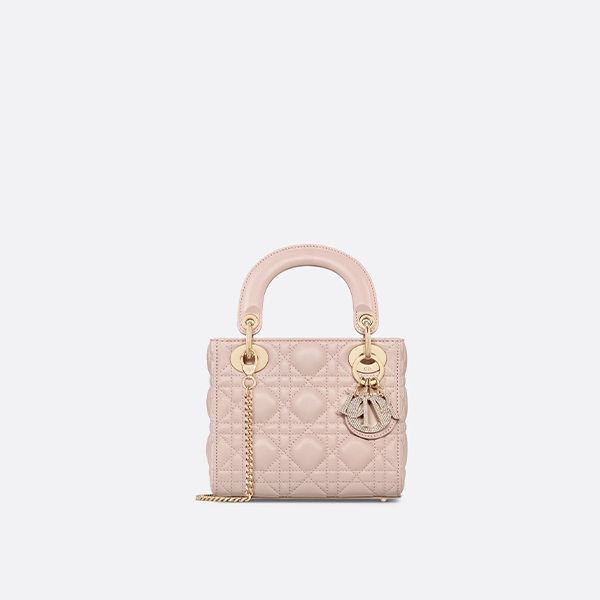 Mini Lady Dior Bag Powder Pink Cannage Lambskin