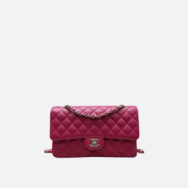 Chanel Medium Classic Flap Bag Pink Caviar & Gold-Tone Metal