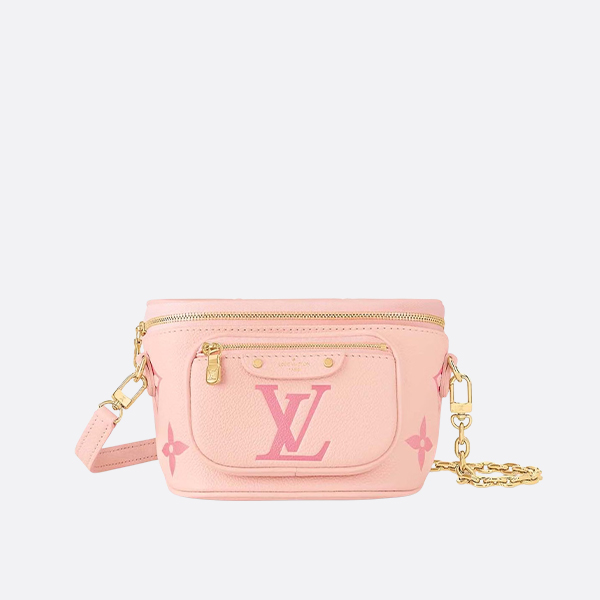 Louis Vuitton Mini Bumbag Bicolor Monogram Empreinte Rose Jasmine Pink