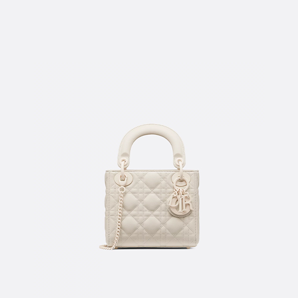 Mini Lady Dior Bag Latte Ultramatte Cannage Calfskin