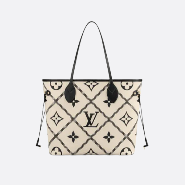 Neverfull MM Crème Beige / Black