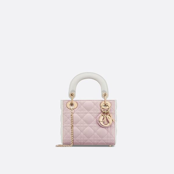 Mini Lady Dior Bag Pink Tri-Color Cannage Quilted Lambskin